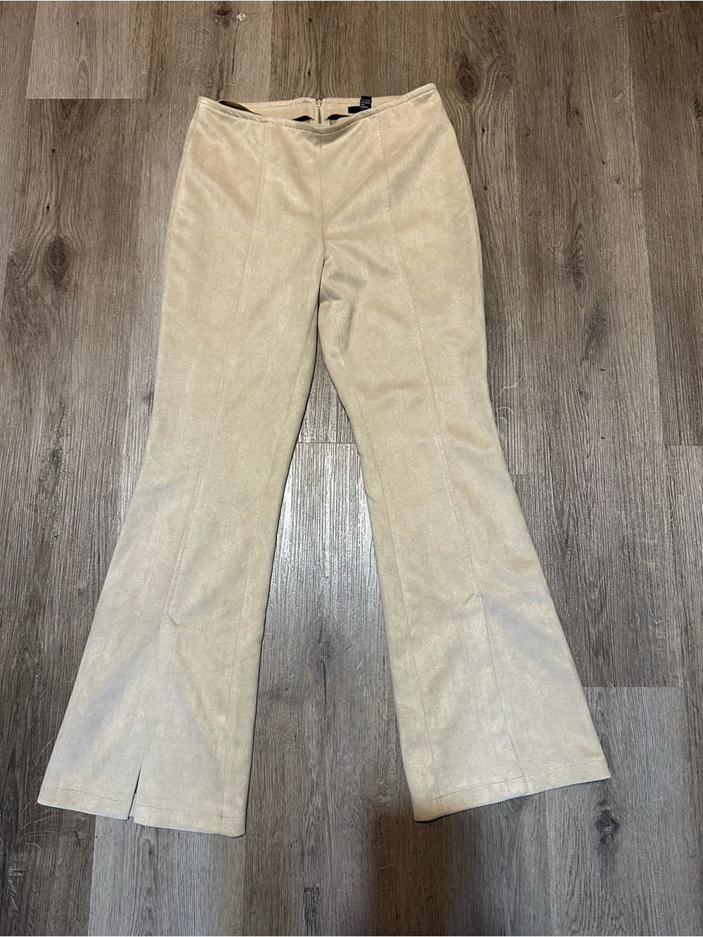 Forever 21 Beige Flared Boot Cut Pants